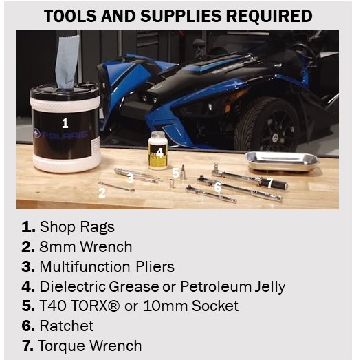 Slingshot Battery Removal and Installation for Model Year 2019 and